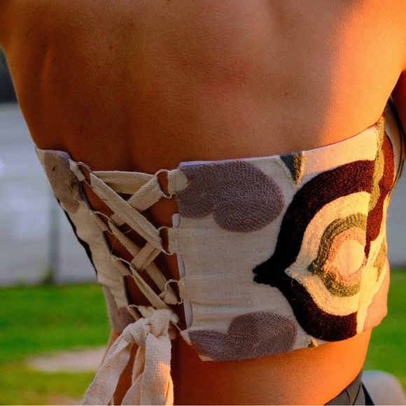 Linen Crop Top Vintage - Picture 4 of 4